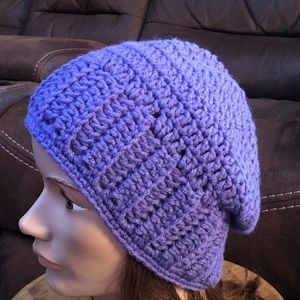 Winter hat lavender slouchy hat